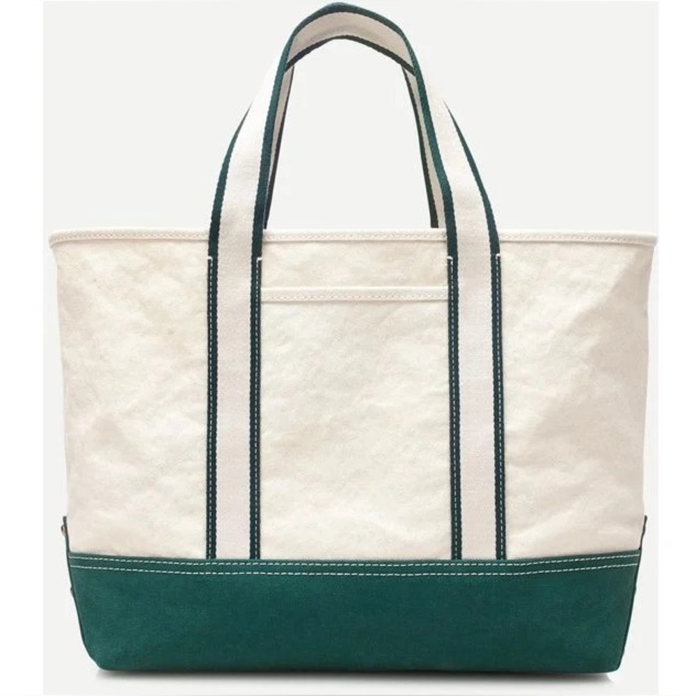 JCREW Green Medium Montauk tote